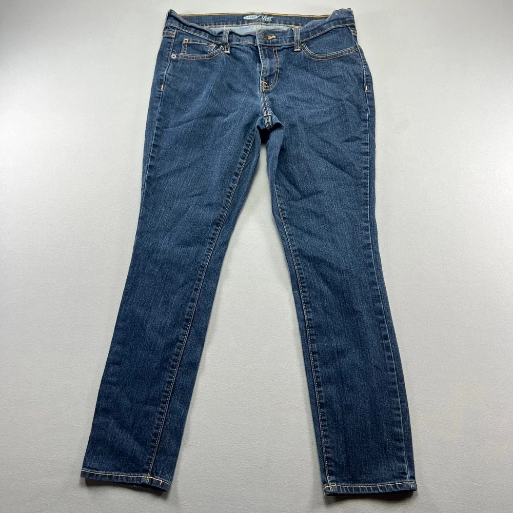 Old Navy The Flirt Jeans Womens 8 Blue Denim Cotton Stretch Low Rise Skinny Leg